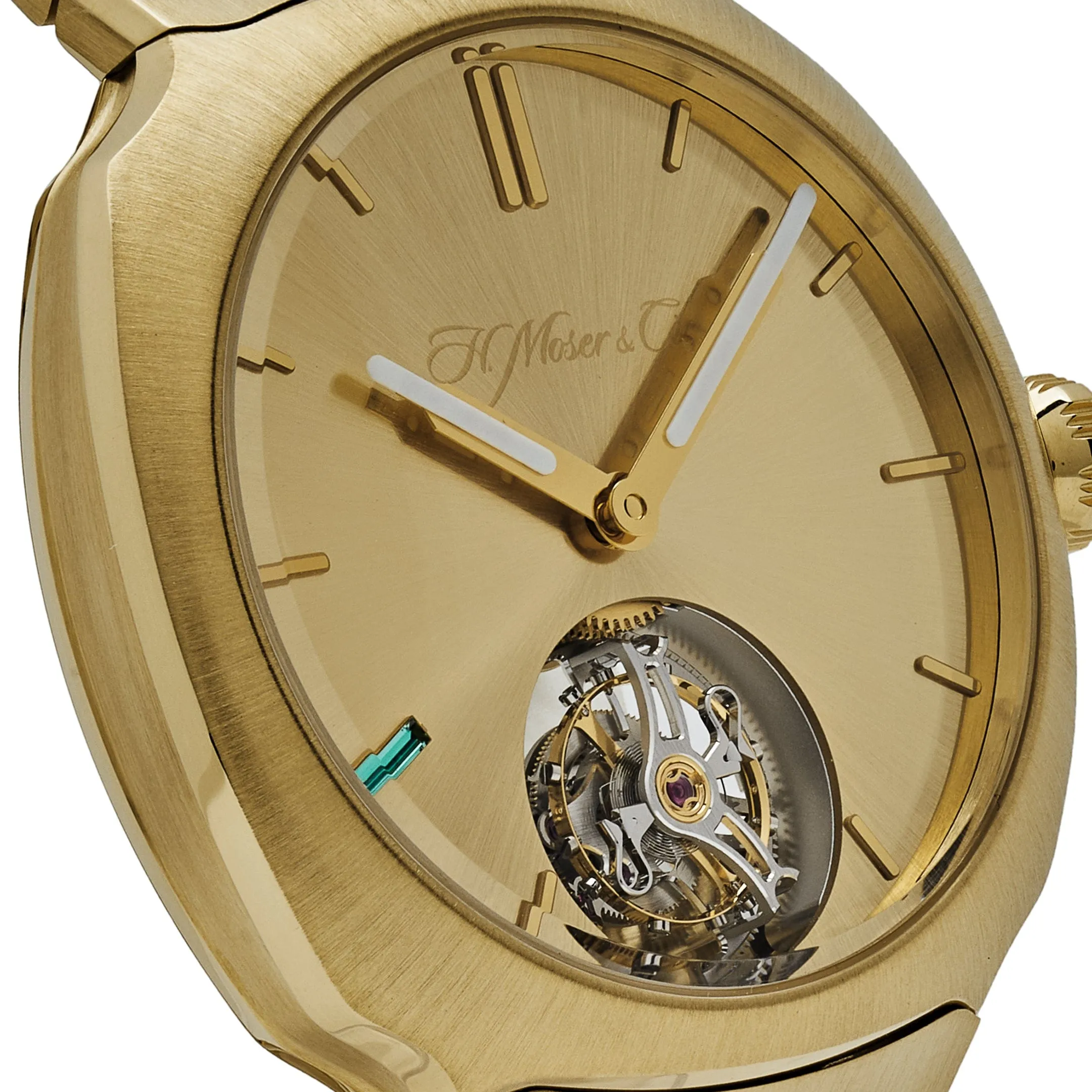 H. Moser & Cie. Streamliner Tourbillon 6804-0700 Yellow Gold Emerald " 8" Limited Edition (2024)