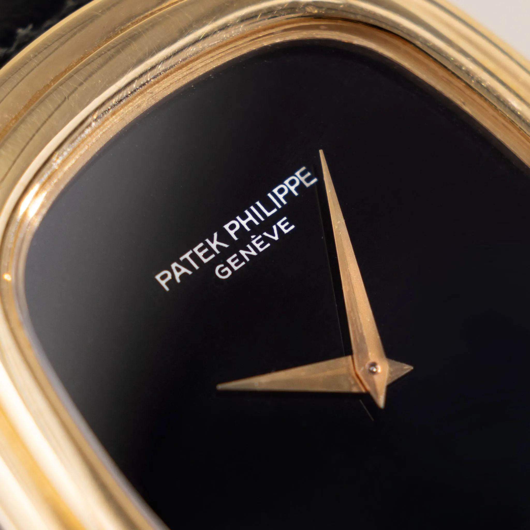 Patek Philippe Ellipse Yellow Gold Onyx Dial Ref 3730